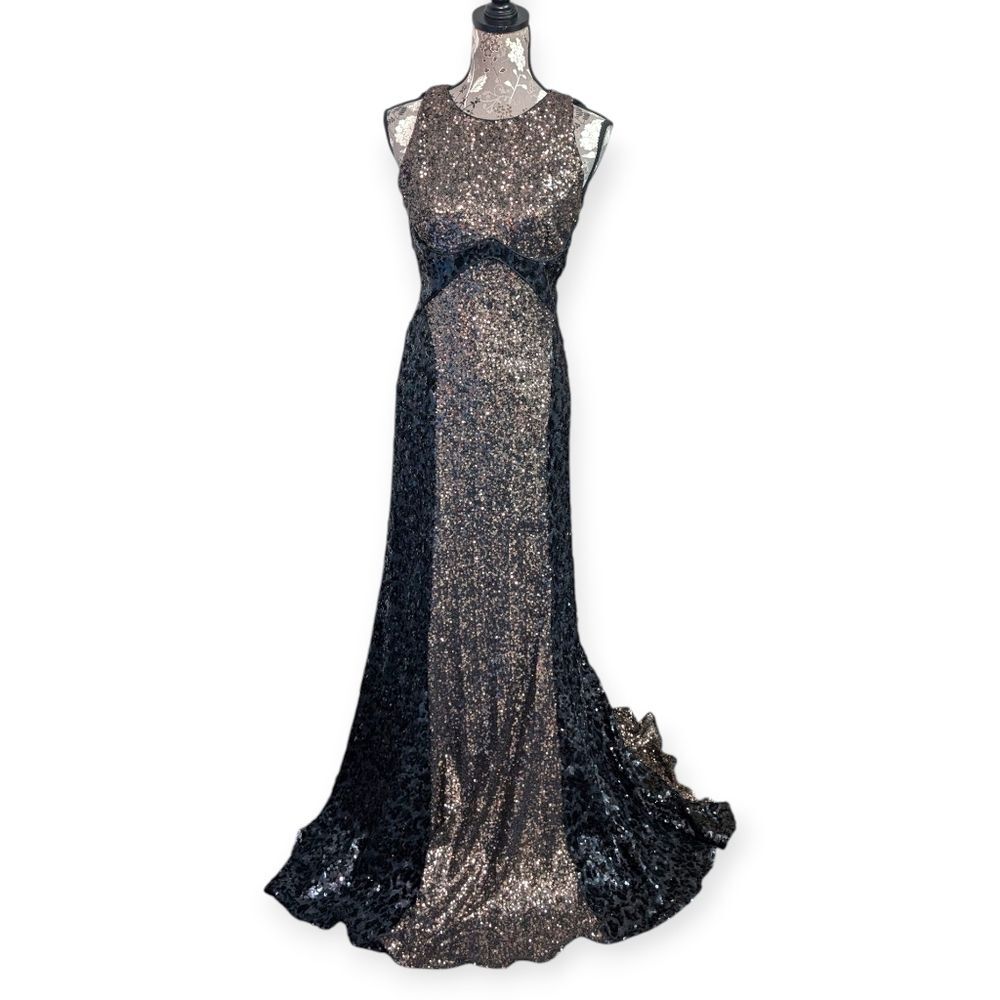 Badgley Mischka Sequin Silo Gown